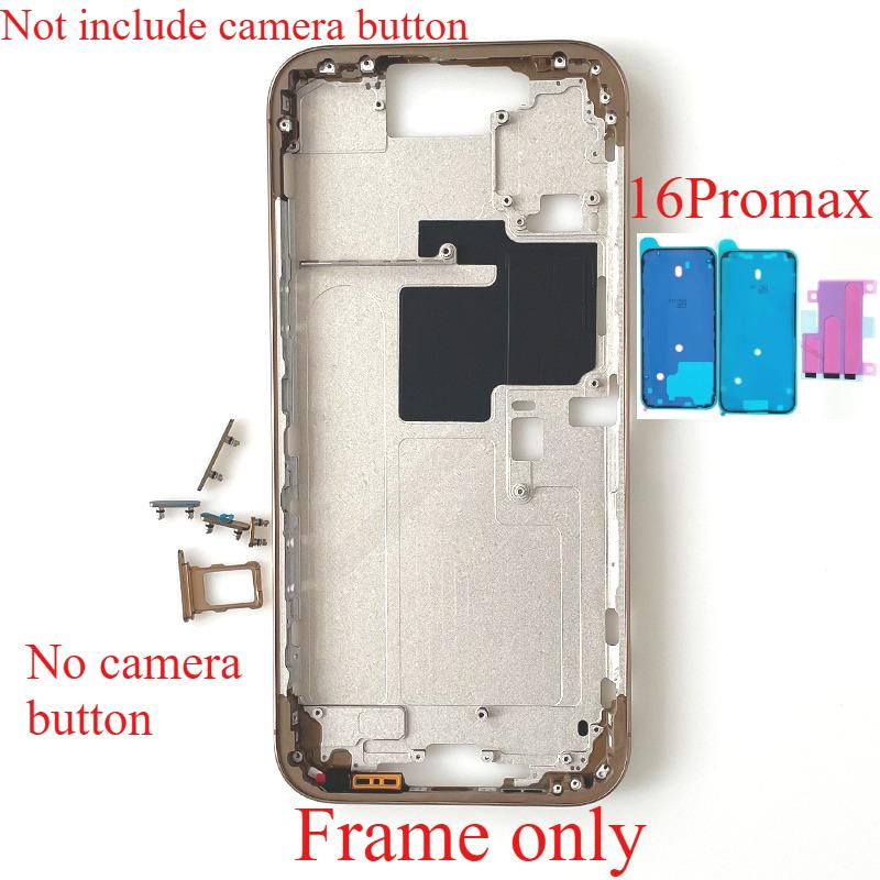 For iPhone 16 Pro Max Middle Frame Bezel Housing Side Button Chassis Repair Replacement Parts