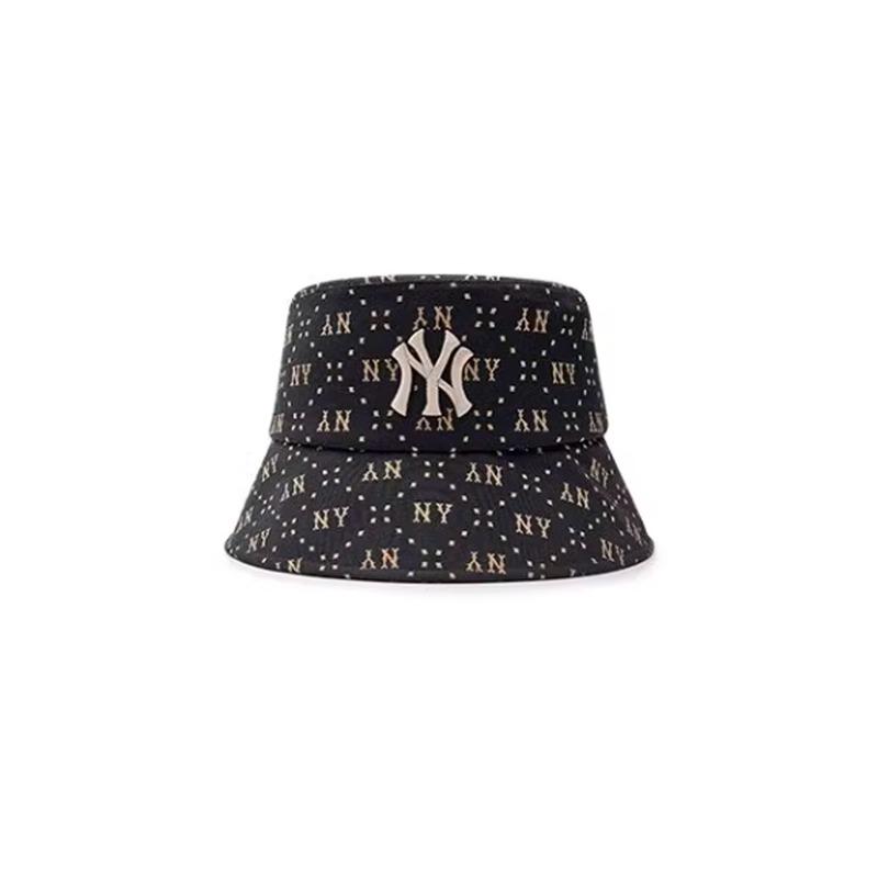 MLB Embroidery pattern cotton polyester fiber fisherman hat unisex couple style Black S - Unboxed