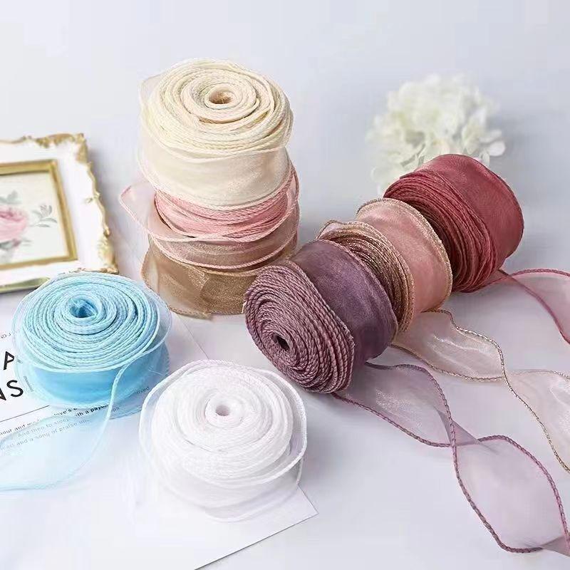 Large Satin Ribbon for Flower Bouquet and Cake Decoration - DIY Floral Art and Craft Supplies
