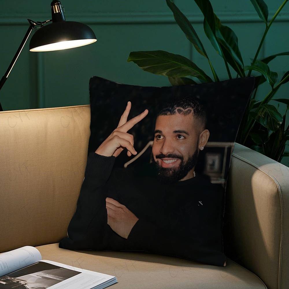 Hot Cool Singer D-Drake Pillow Case Custom Printed Brushed Fleece Pillow, Baby Skin-Touch, Eco-Friendly Dye-Sublimation Cushion