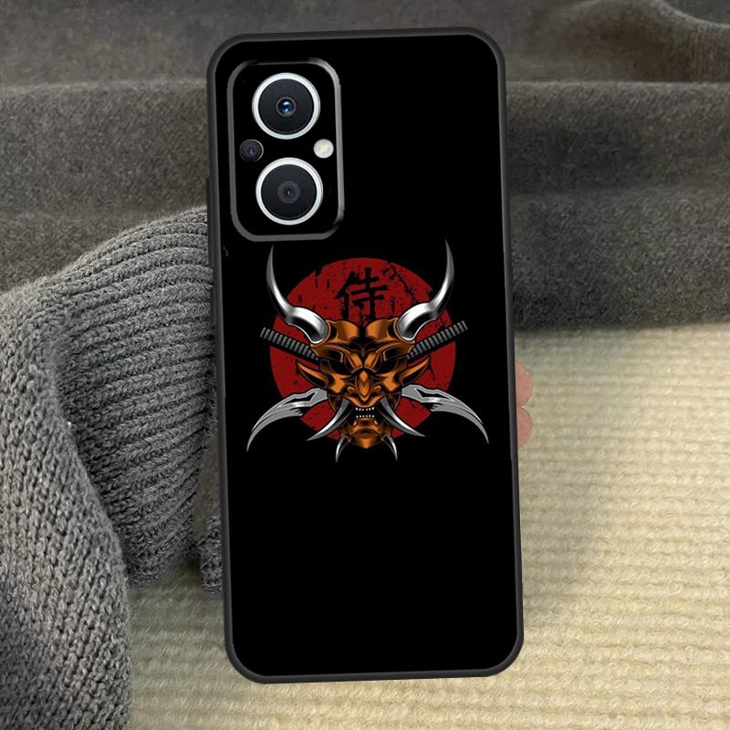 Samurai Mask Demon Phone Case For OPPO Reno 12 F 13 11 8T 7 8 10 Pro OPPO Find X8 Pro X6 Pro X3 X5 Lite Cover