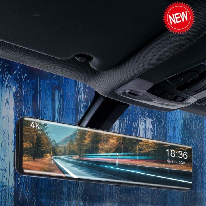 Streaming Media Driving Recorder High-definition 4K Rearview Mirror Front and Rear Dual Recording 12 Inch Reversing Image WiFi Interconnected GPS