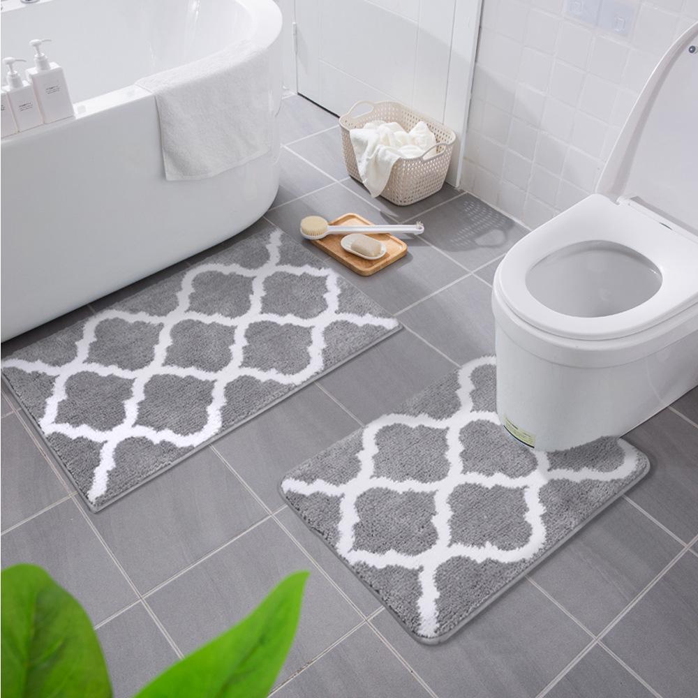 Antislipmat voor Badkamer Absorberende Mat voor Badkamerdeur Huishoudelijke Toiletdeurmat Marokkaans Ins Tapijt 41x61