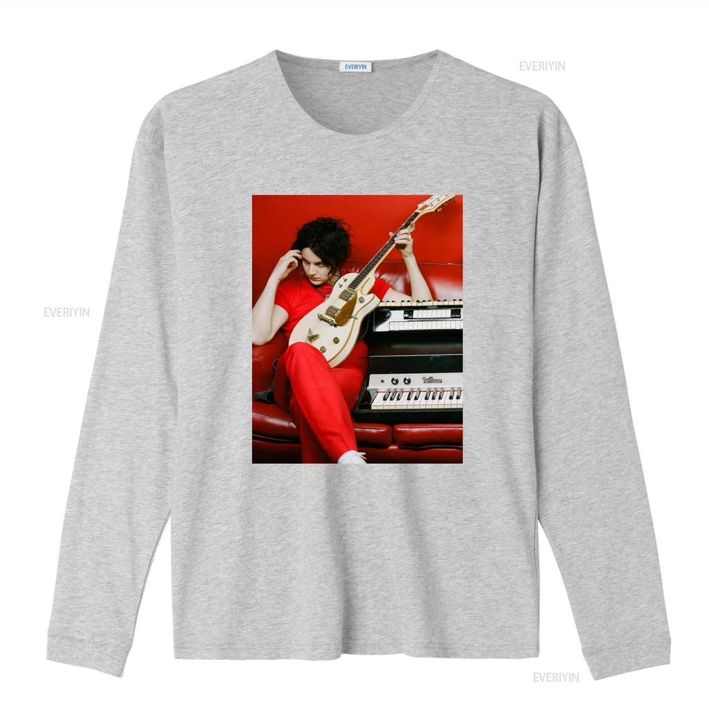 The White Stripes Jack Estética Ropa Retro Minimalista Camiseta Cumpleaños Música Rock para fans vintage Lavado Elástico hombre