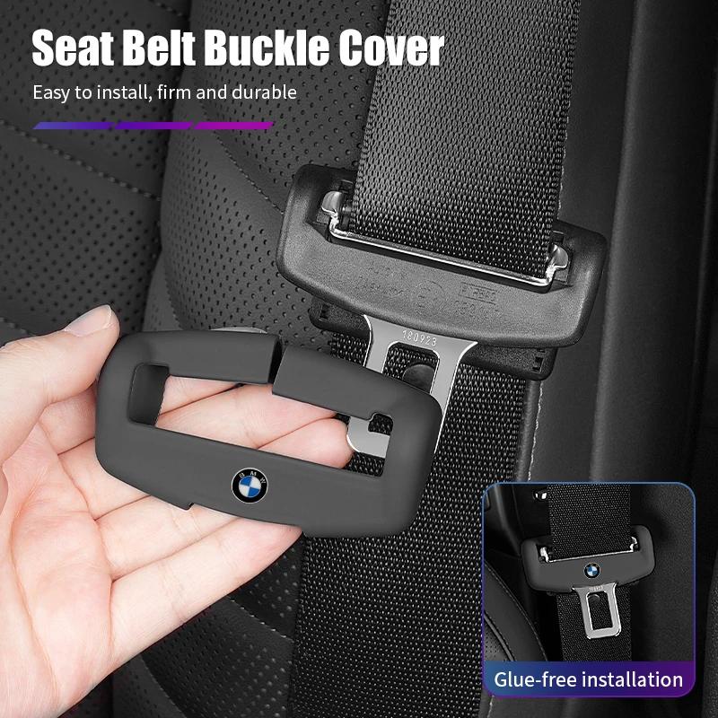 BAGC4 2026 Car Sticker Car Seat Belt Buckle Clip Anti-Scratch Cover Seatbelt Plug Dustproof Protector For BMW Series G60 X1 X2 U11 U10
