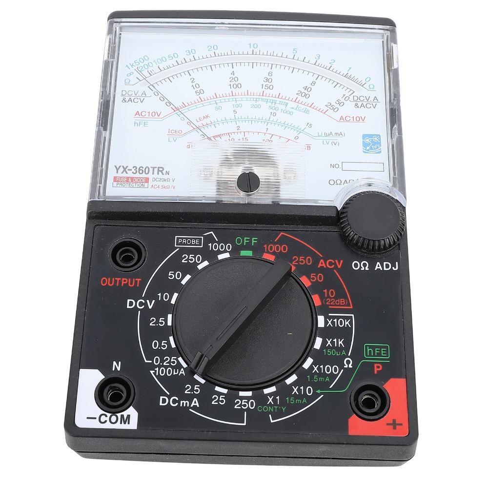 Pointer Type YX 360TRn Multimeter Plastic Material Black Color Pointer Type Multimeter Analog Multimeter Professional Testing