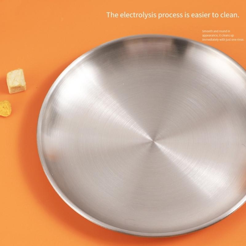 Ergonomic Dog Dish With Stable Silicone Base And Stainless Steel Plate For Most Breeds Heavy Duty