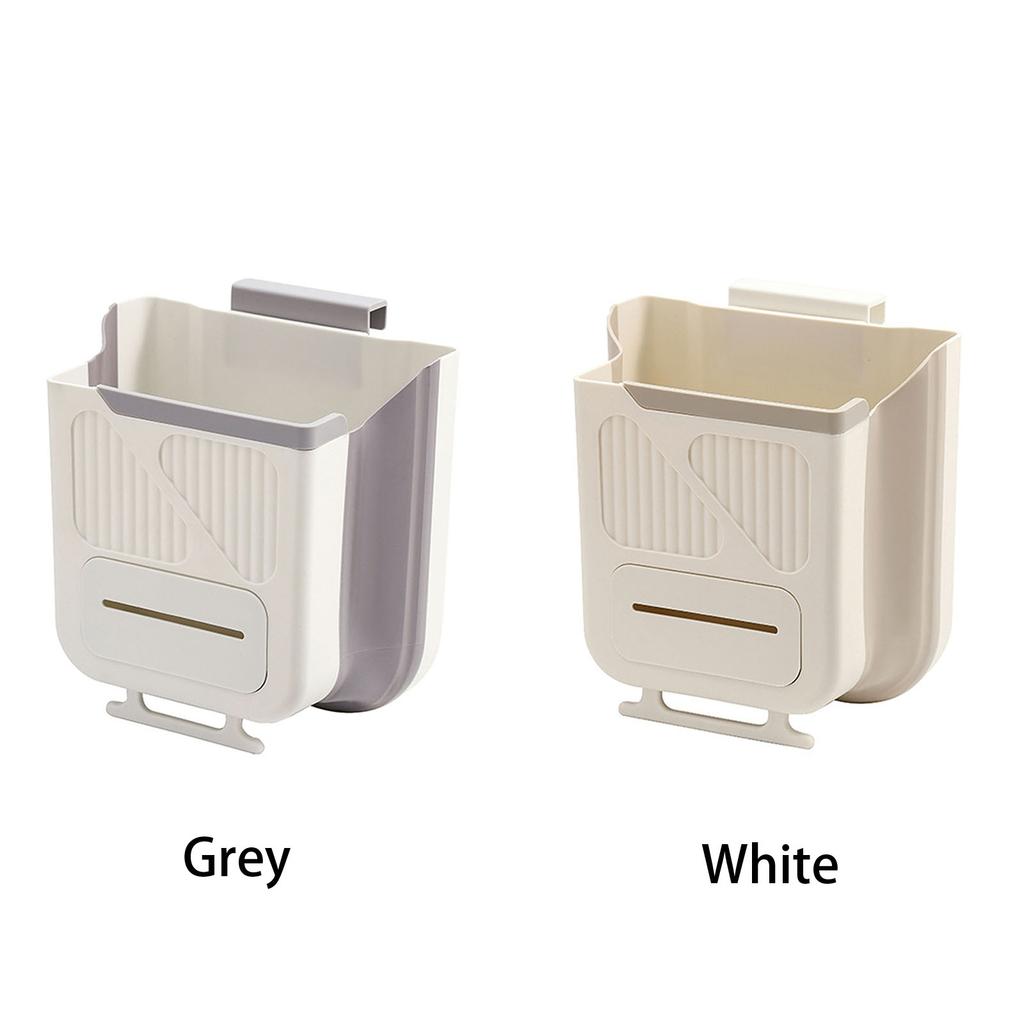 7L Compact Travel Trash Can Space-Saving Wall-Mounted Garbage Can Plastic for Countertop Under Sink Bathroom Cabinet and RV