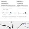Portable Metal Foldable Reading Glasses Ultralight Men Business Presbyopia Glasses Eyewear With Random Case +0.5To+4.0
