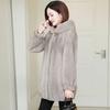 Womemn Faux Fur Coat Women Sheep Shearing Fall Winter Granular Velvet Korean Coat Short Faux Fox Fur Collar Hooded Coat Female