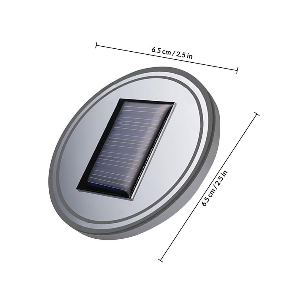 Solar Rechargeable Night Glow Car Cup Pad LED Light Auto on Off Vibration Sensor Green Cup Holder Mat Bottle Coaster Car