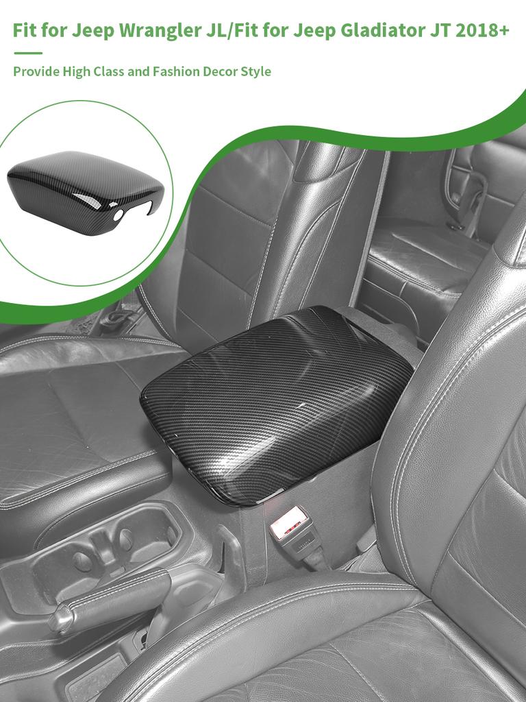 ABS Armlehnenbox Dekorpaneel Dekoration Abdeckung Aufkleber Für Jeep Wrangler JL JT Gladiator 2018 Up Autoinnenraumzubehör