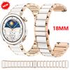 Curea ceramică de 18 mm pentru Huawei Watch GT5/4 41 mm/GT5 Pro 42 mm, brățară pentru femei, curea metalică Huawei Watch GT5 GT4