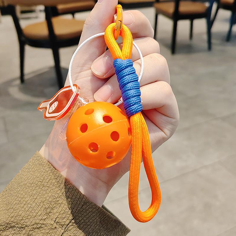 

Creative Pickleball Keychain For Sports Lovers Bags Wallets Car Key Pendants Cute Fun Pickleball Keychain Gifts оранжевый