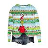Women's Fashion Round Neck Pullover Top Long Sleeve Tee Christmas Printed Sweatshirt