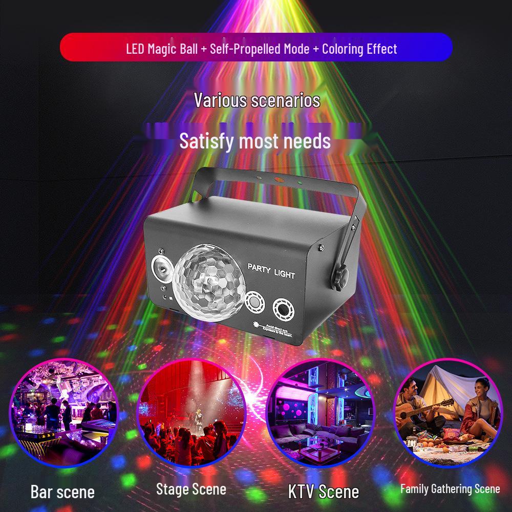 

Cross-Border Sound-Activated 7-Color LED Rotating Magic Ball Stage Light AU Plug