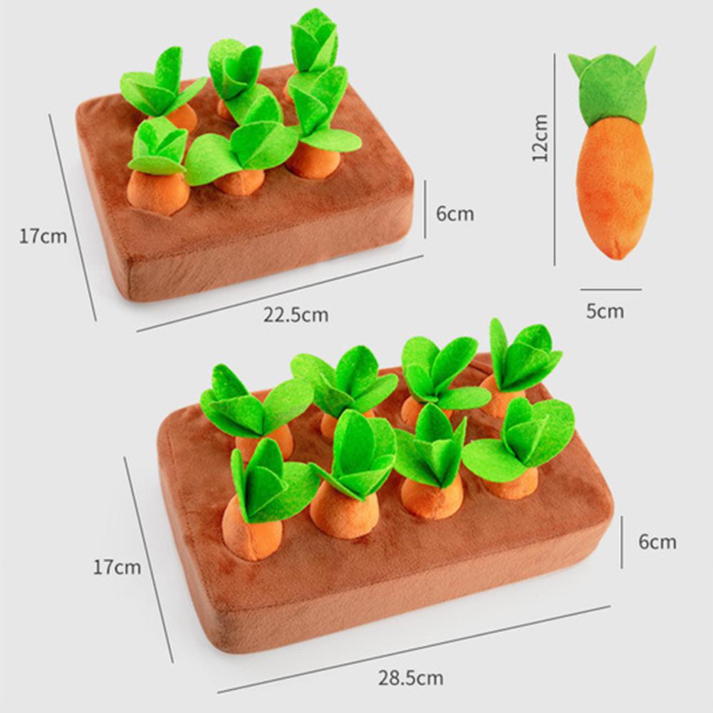 Carrots Dog Toy with 6/8 Carrots Interactive Carrot Snuffle Mat Carrots Enrichment Dog Puzzle Toy for Pet Stress Relief