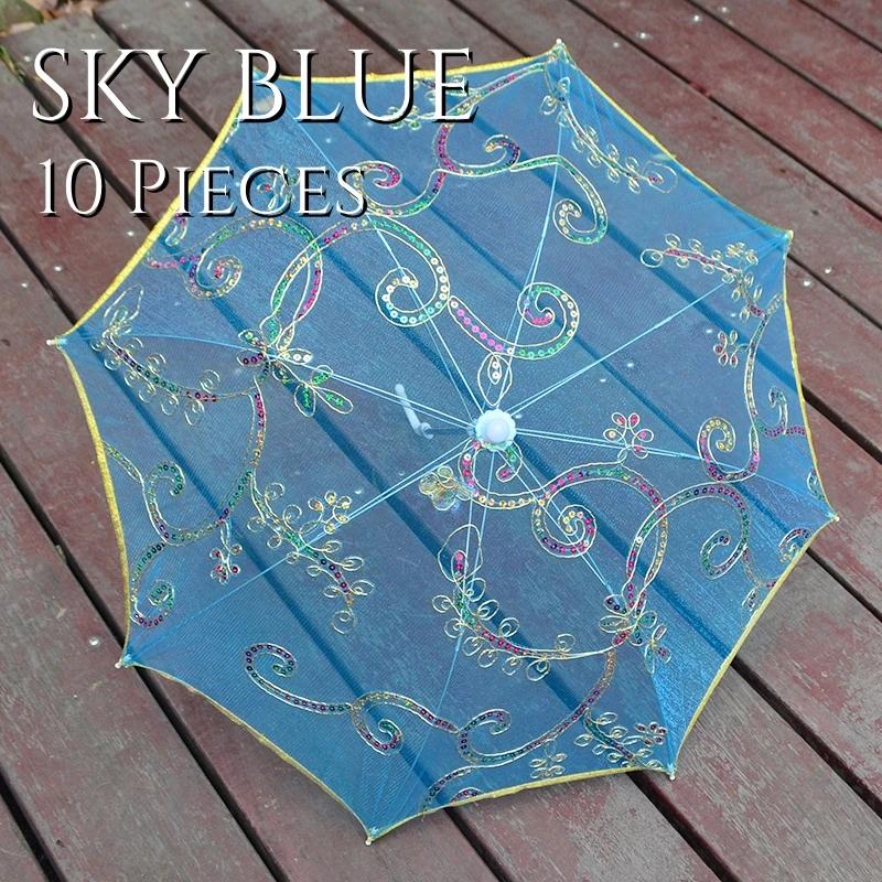 6-11Pcs White Lace Umbrellas for Wedding 19.7" Vintage Parasols Lace Decorative Umbrellas Wedding Bridal Baby Shower Party Props