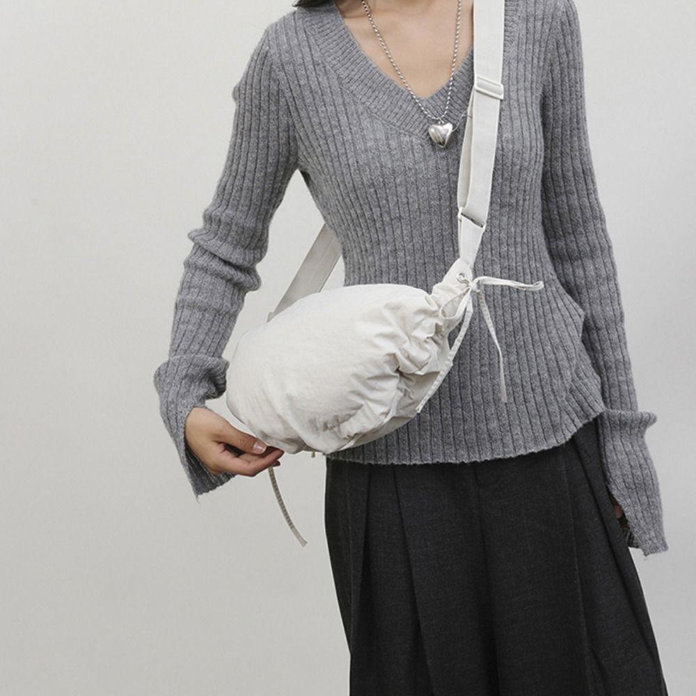 

Нейлоновая сумка-полумесяц через плечо с рюшами и принтом в виде пельменей Сумка через плечо с милым бантом Сумка-полумесяц для девочек зелёный