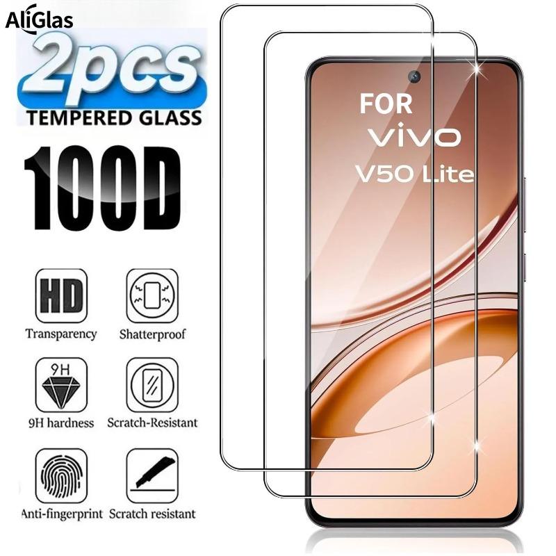 2Pcs Premium Tempered Glass for VIVO V50 Lite Screen Protector for Vivo V30 40 SE 50 Lite 60 Lite Easy Installation Film