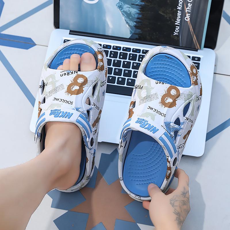Fashion Men's Slippers Lightweight Non Slip Sandals Summer Wear Resistant Beach Shoes for Men Outdoor Casual Comfortable Slides Men