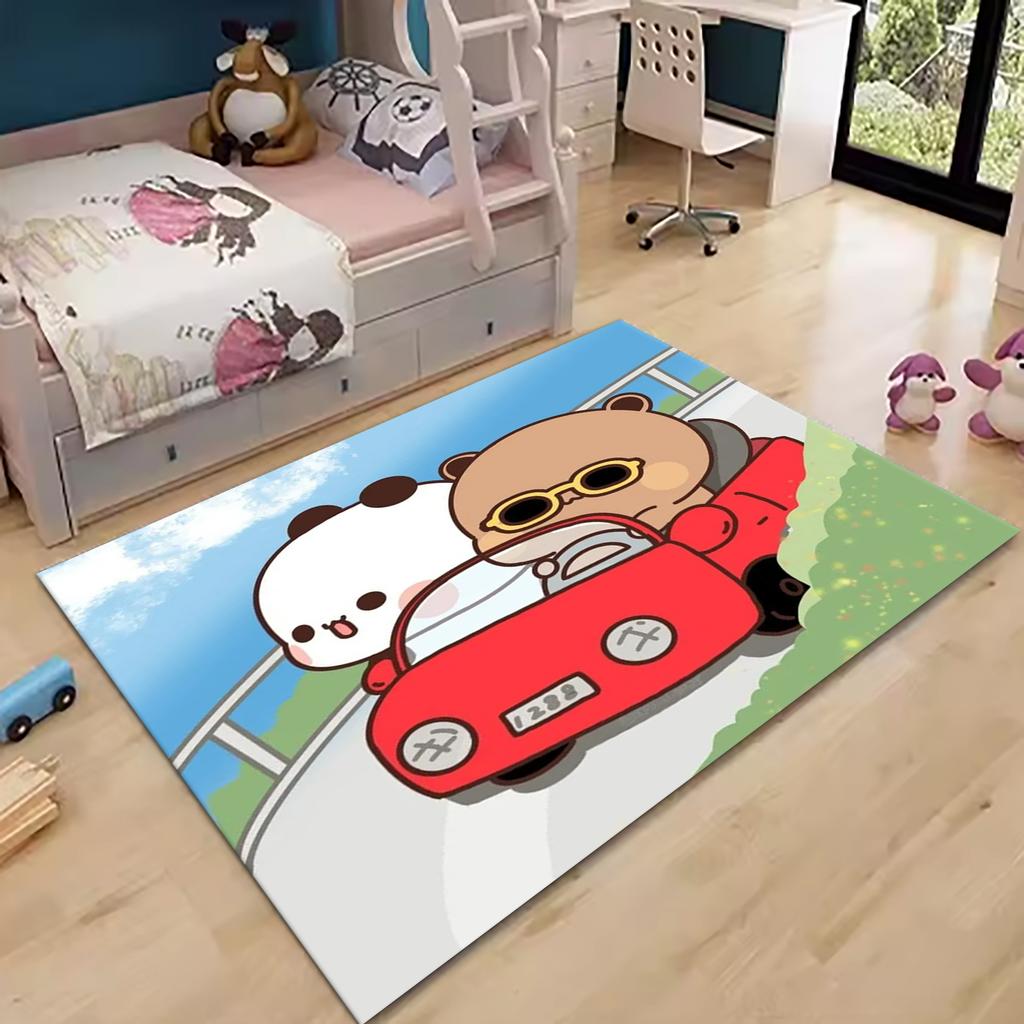 1pcs Bubu Dudu Panda Bear Printed Carpet Doormat Bedroom Decorative Rug for Living Room Kitchen Floor Mat Bathroom Anti-slip Mat