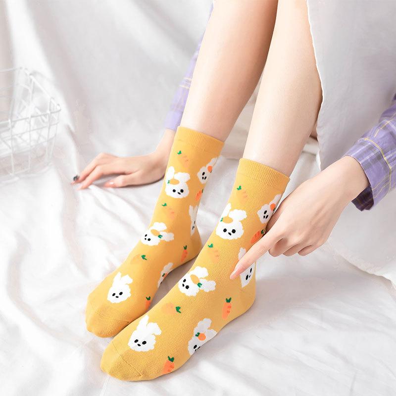 Kawaii Cartoon Bär Hund Tiere Frau Socken Baumwolle Japanischer Koreanischer Stil Frühling Herbst Lustige Socken Frauen 12801