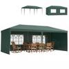 6X3 M Party Tent Gazebo Marquee Outdoor Patio Canopy Shelter With Windows And Side Panels Green