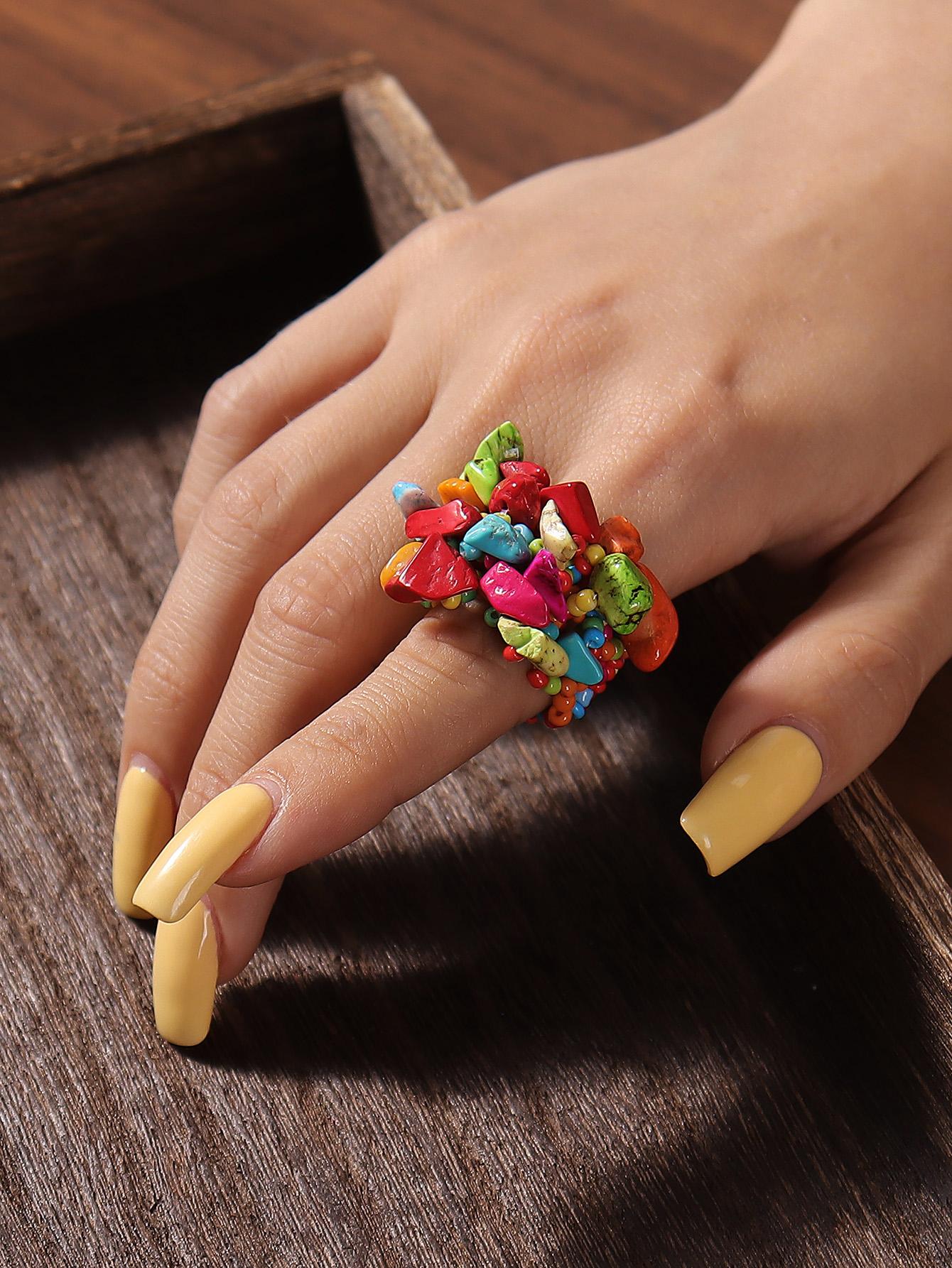 

1 кольцо в богемном стиле для женщин на отдыхе синий