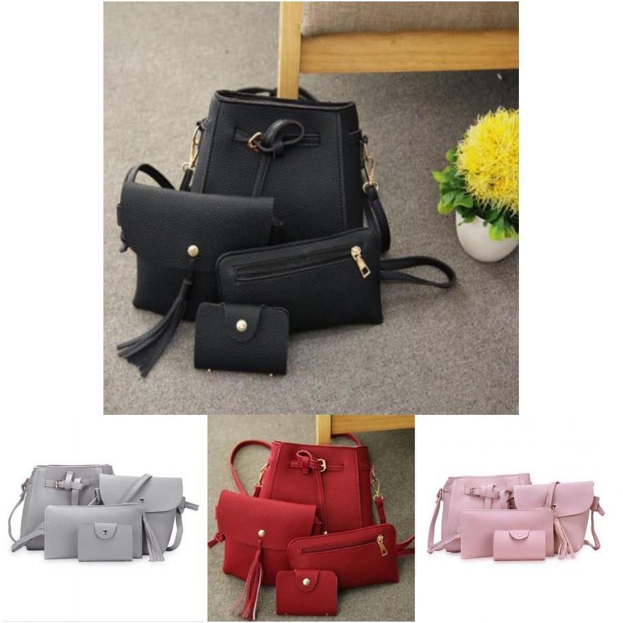 Versatile 4pcs Shoulder Bag And Tote Set For Stylish And Practical Use