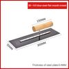 Flat Drywall Trowel Blue Steel Trowel With Wenge Wood Handle L-Shank Floor Paint Serrated Trowel Push Trowel Teeth Trowel