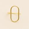Gold Oval Punk Fashion Knuckle Ring - European & American Ins Style Jewelry