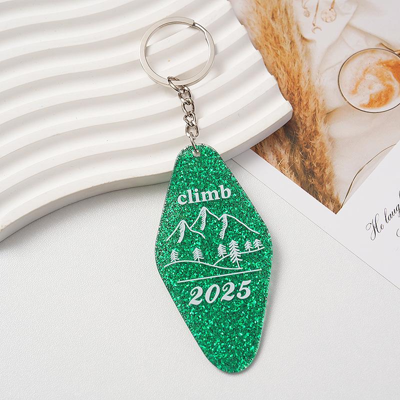 Acrylic Keychain Diamond Nameplate for Hotel Room Numbers
