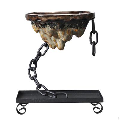 Bonsai Pots Potted Plants Container Table Centerpiece Iron Art Hanging Basket Planter Pot
