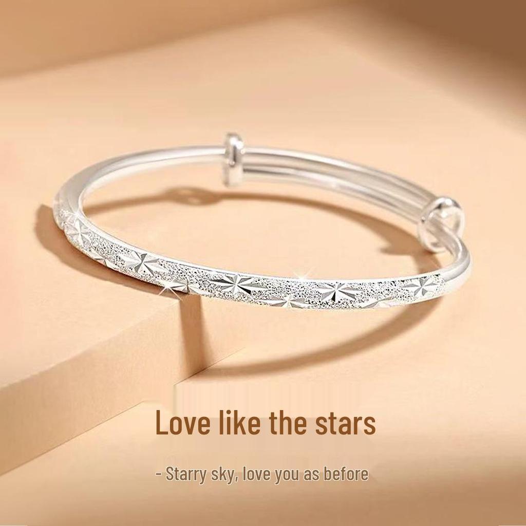 Starry Night Sterling Silver 999 Bracelet - Perfect Valentine's or Birthday Gift for Girlfriend