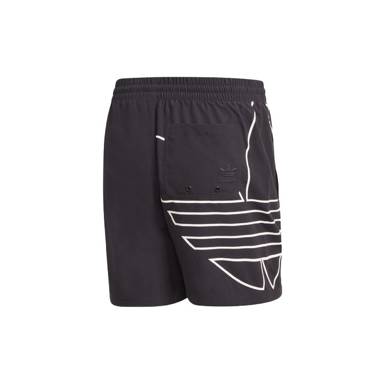 Adidas Мужские однотонные спортивные шорты Originals Trefoil, черные GE0802