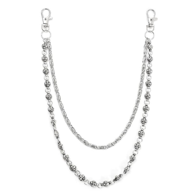 Двухслойная цепочка на талию Унисекс Панк Уличный стиль Аксессуар для тела Цепочка на джинсы Модный Унисекс Аксессуар для вечеринки 1