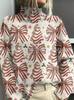 2026 Abstract Print Christmas Cloak Coat