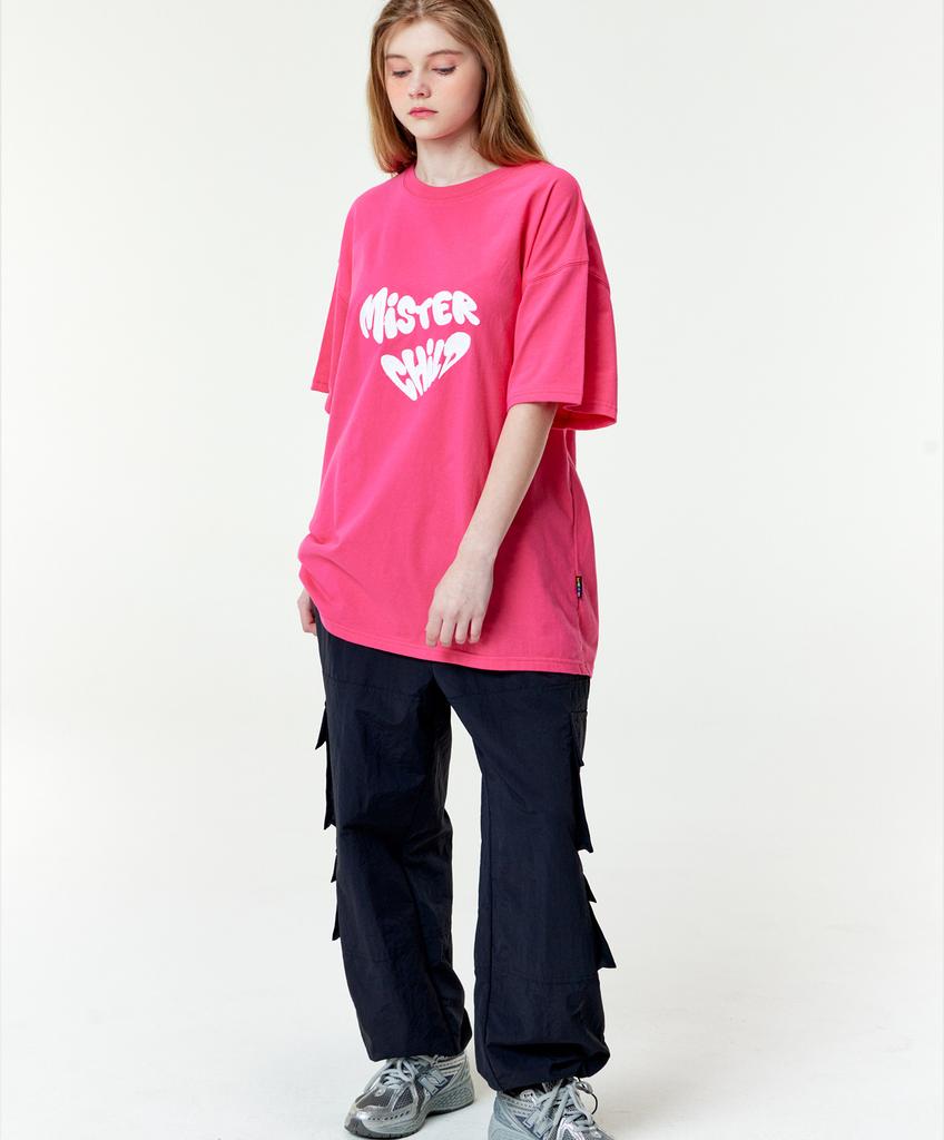 MISTER CHILD Heart Beat T-Shirt Magenta