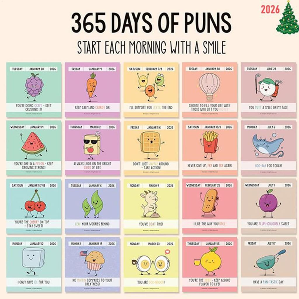 2026 Mini Desktop Calendar 365 Jokes Schedule Mark Funny Pun Flip Calendar Daily Planner Office Desk Decoration Calendar