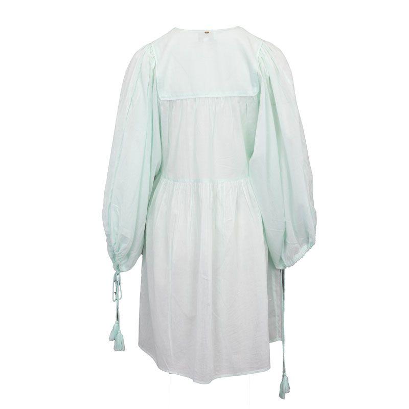 Robe hita manches longues à nouer couleur clair Femme ANTIK BATIK