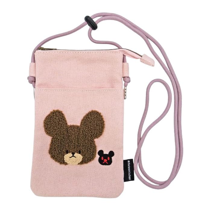 

Nakajima Corporation Школьная сумка-сакош с молнией Розовая H20 x Ш12 x Г1см Медведи 210234-25 розовый