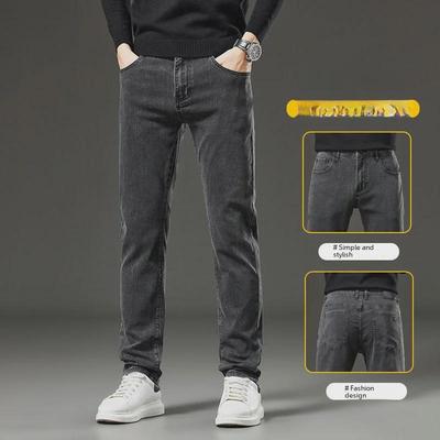 Ανδρικά Μοντέρνα Ελαστικά Casual Τζιν - Άνετα, Ευέλικτα, Ίσια Γραμμή για Άνοιξη & Φθινόπωρο