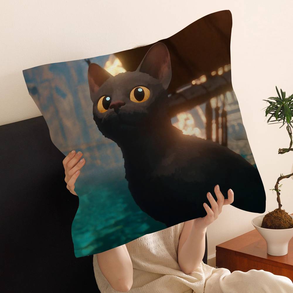 Movie F-Flow Cat Cushion Cover Car Throw Pillow Case For Sofa Car Christmas Gift 40X40Cm 45X45Cm