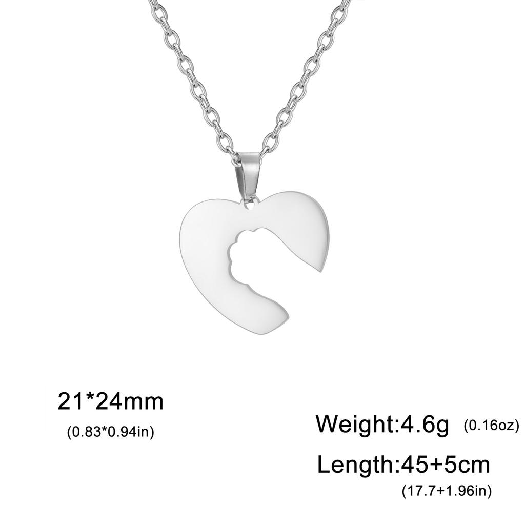 Heart Female Necklace Cat's Paw Charm Pendant Stainless Steel Jewelry on the Neck Cute Hollow Accessories Link Chain 2026 New