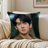 Famous Korean Actor HHyun BBin Cushion Cover Linen Pillowcase Soft  for Sofa Bed Home Room Decor