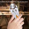 Portable Precise Thread Size Checker Keychain Inch Metric Thread Size Verification Tool Nuts and Screws Thread Checker