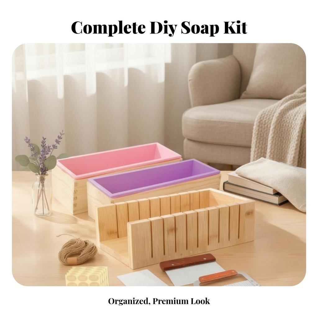 Soap Making Kit Rectangular with Silicone Mold Food Grade