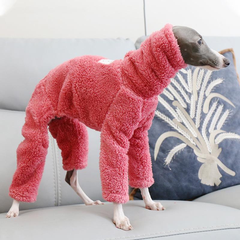 High Neck Dog Pajamas Winter Onesies Puppy Clothes High Neck Warm Italian Greyhound Clothes Whippet/Mexican Hairless/Maltese