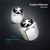 4pcs Car Wheel Tire Valve Caps Tyre Rim Stem Covers Universal For Peugeot Expert Rifter 206 307 C308 3008 207 208 407 508 2008